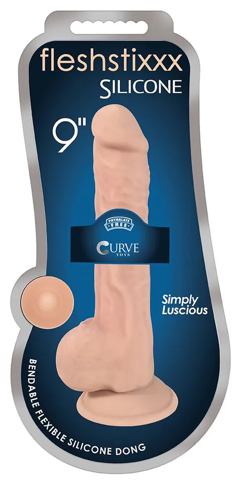 Dildos CURVE NOVELTIES Fleshstixxx Silicone Dong W Balls