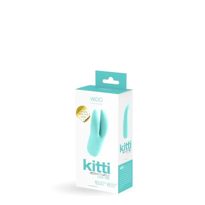 Kitti Rechargeable Dual Vibe - Tease Me Turquoise | Vedo Vibrators Kitti Rechargeable Dual Vibe - Tease Me Turquoise | Vedo Vibrators