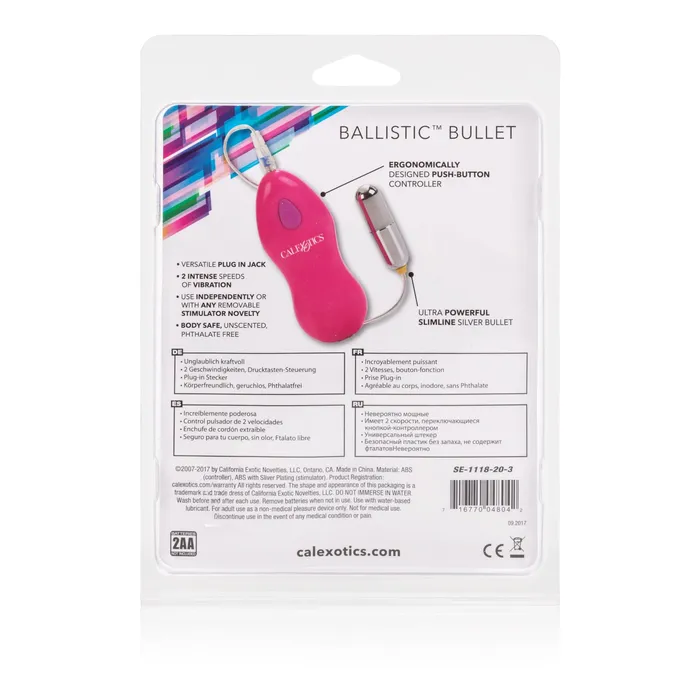 Male Sex Toys | CalExotics Silent Power Plug-In Vibrating Bullets with Speed Control
