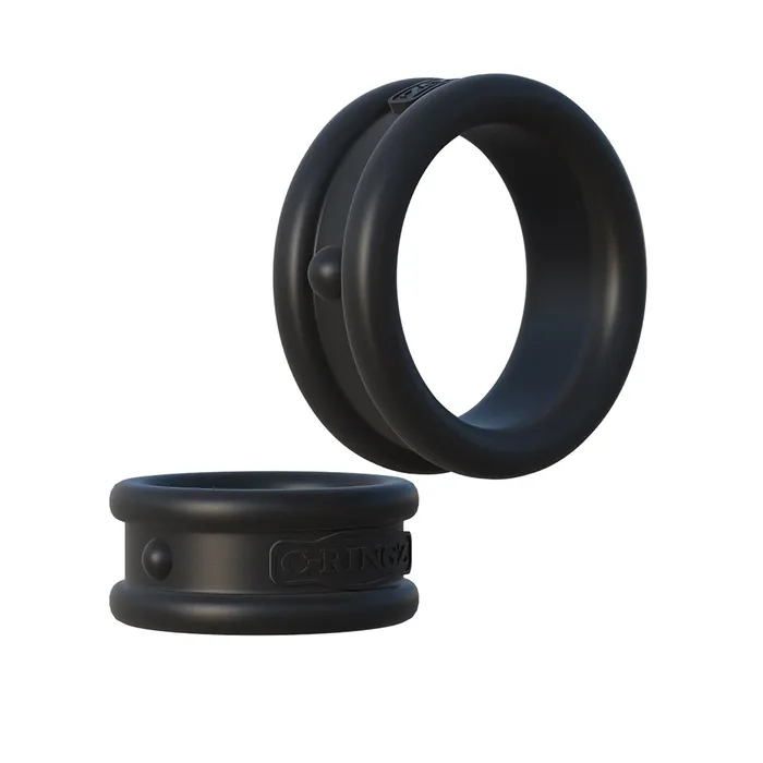 Anal Fantasy CRingz Max Width Silicone Rings Black Pipedream