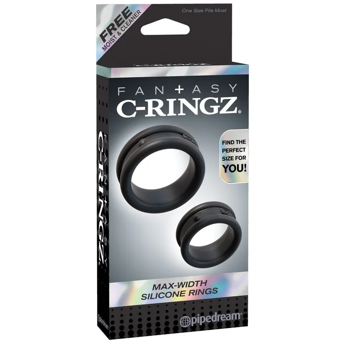 Anal Fantasy CRingz Max Width Silicone Rings Black Pipedream
