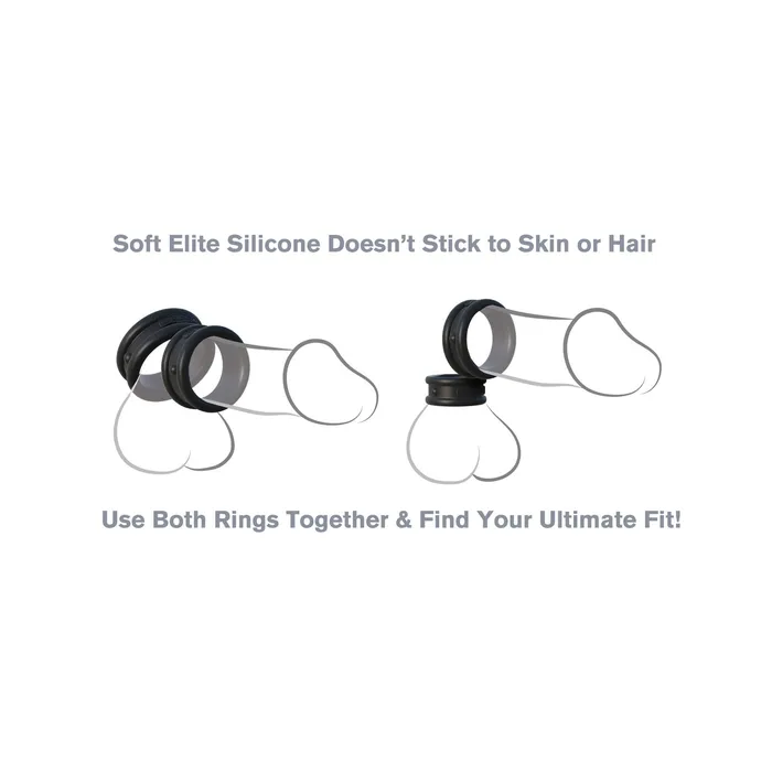 Anal Fantasy CRingz Max Width Silicone Rings Black Pipedream