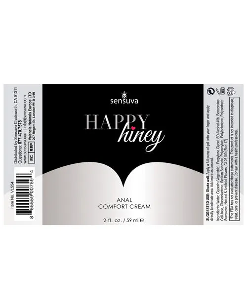 Anal Sensuva Valencia Naturals Sensuva Happy Hiney Anal Comfort Cream 2 oz
