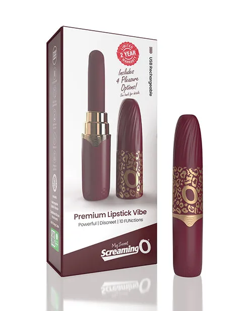 Bushman Products Vibrators Screaming O My Secret Premium Lipstick Vibe Merlot