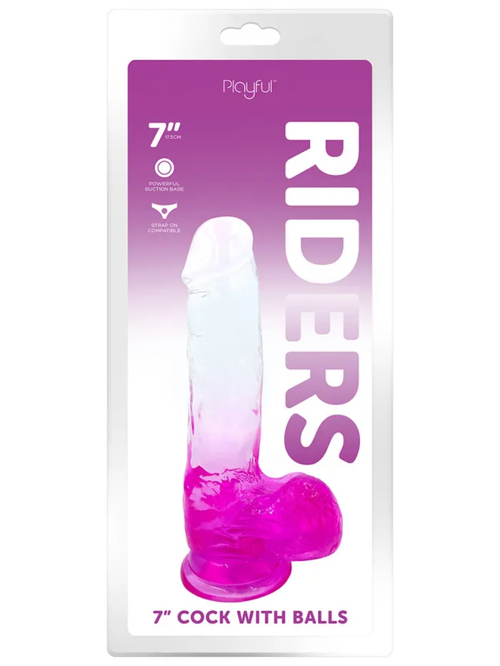 Female Sex Toys House Of Fun RIDERS 7 COCK WITH BALLS