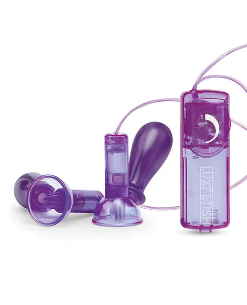 Female Sex Toys Lux Fetish Vibrating Nipple Suckers wWired Remote Control Purple Electric Eel INC Female Sex Toys Lux Fetish Vibrating Nipple Suckers wWired Remote Control Purple Electric Eel INC