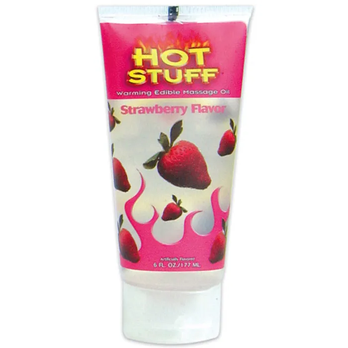 Hot Stuff Warming Oil Strawberry 6 fl oz WSM Investments Female Sex Toys