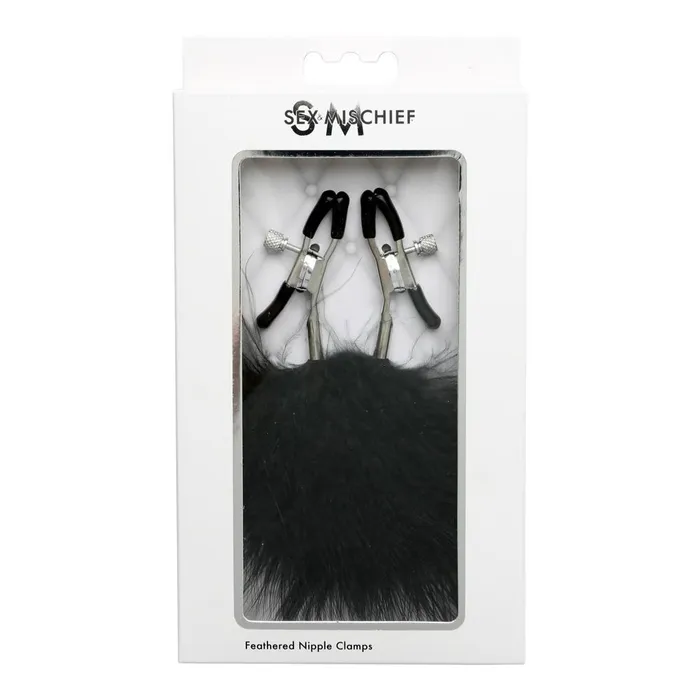 Couples Sport Sheets Sex Mischief Feathered Nipple Clamps