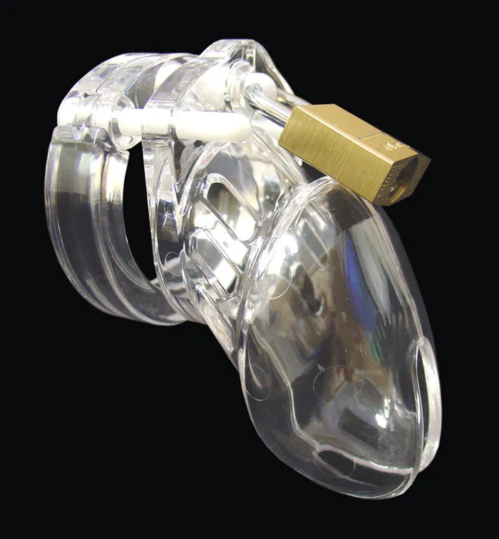 Male Sex Toys Cb6000s Kit 25in Clear Cock Cage Small CBX Male Chastity