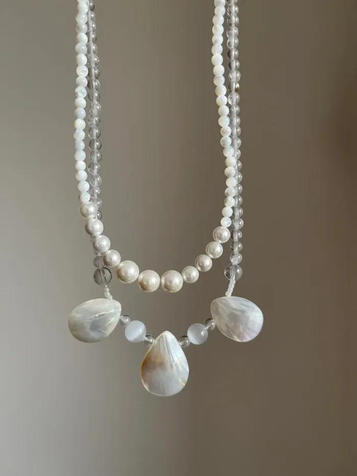 miss sunday Vibrators Shell pearl necklace