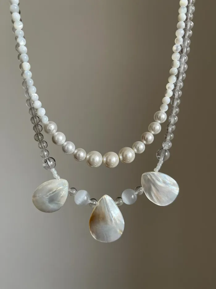 miss sunday Vibrators Shell pearl necklace