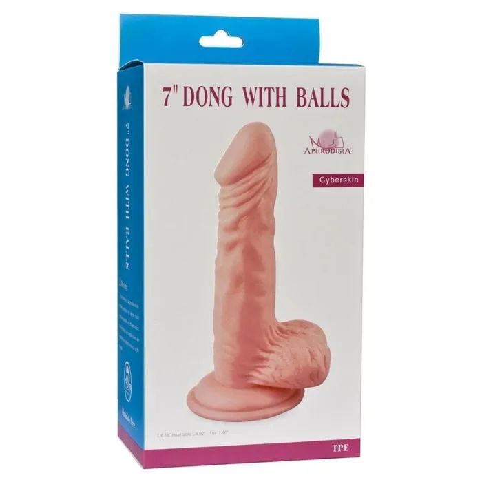 PAG Female Sex Toys 7inch Dildo with Balls Light