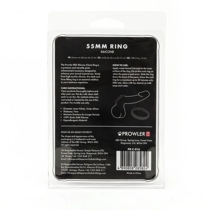 Prowler Prowler Red Silicone Cock Ring 55mm Black Male Sex Toys Prowler Prowler Red Silicone Cock Ring 55mm Black Male Sex Toys