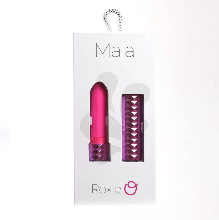 Roxie Crystal Gem Lipstick Bullet Vibrator Pink Maia Toys Vibrators