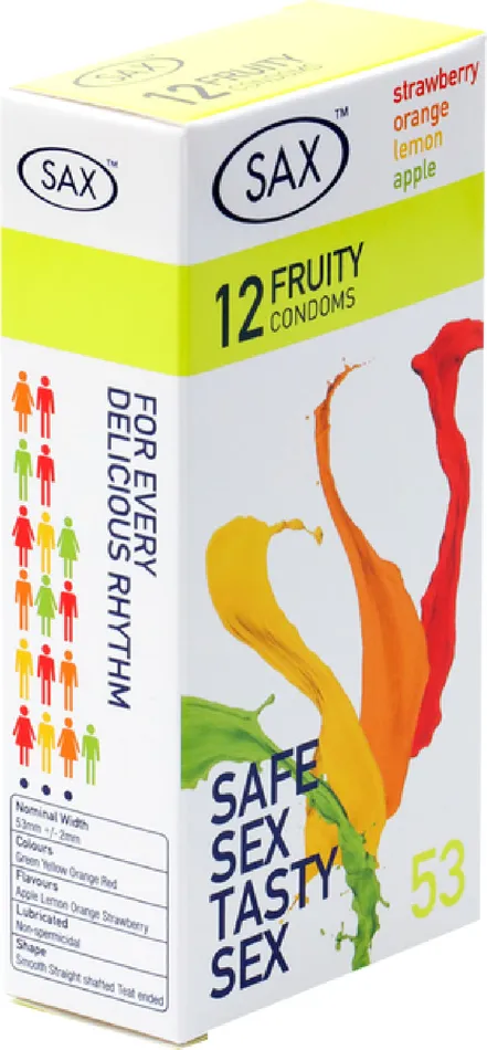 Sax Female Sex Toys Fruity 12s Condoms