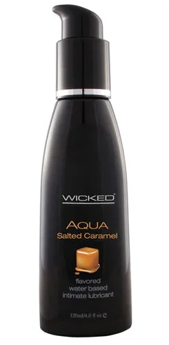 Wicked Sensual Care Lubricants Aqua Salted Caramel WaterBased Lubricant 4 Oz Wicked Sensual Care Lubricants Aqua Salted Caramel WaterBased Lubricant 4 Oz