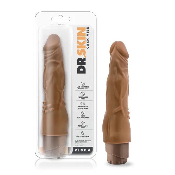 Dr Skin Cockvibe 4 Mocha Blush Novelties Female Sex Toys