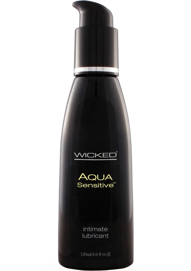 Vibrators Wicked Lubes Wicked Aqua Sensitive Lube 4 Oz