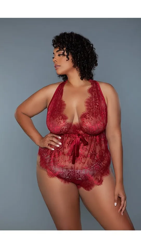 BeWicked Couples Nancy Lace Vneck Teddy