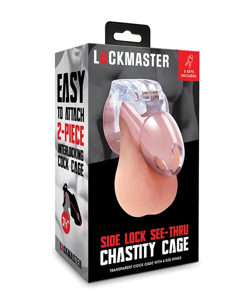 Electric Eel Male Sex Toys Lockmaster 35 Side Lock See Thru Chastity Cage