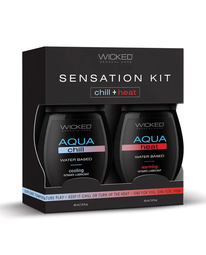 Wicked Sensual Care Male Sex Toys Wicked Sensual Care Sensation Kit Cooling and Warming Water Based Lubricants 15 oz Bottles Wicked Sensual Care Male Sex Toys Wicked Sensual Care Sensation Kit Cooling and Warming Water Based Lubricants 15 oz Bottles
