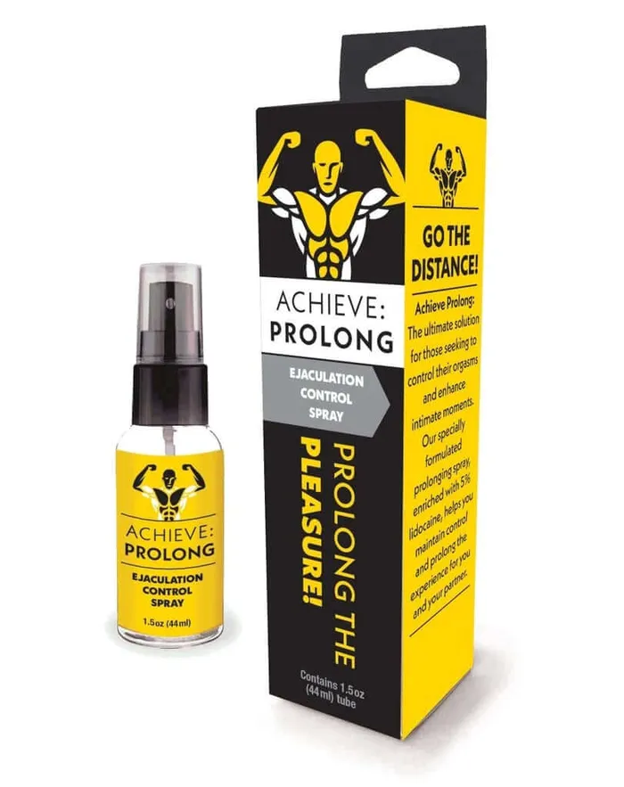 Achieve Prolong Spray 1 oz LidocaineBased Delay Spray for Extended Pleasure Little Genie Vibrators Achieve Prolong Spray 1 oz LidocaineBased Delay Spray for Extended Pleasure Little Genie Vibrators