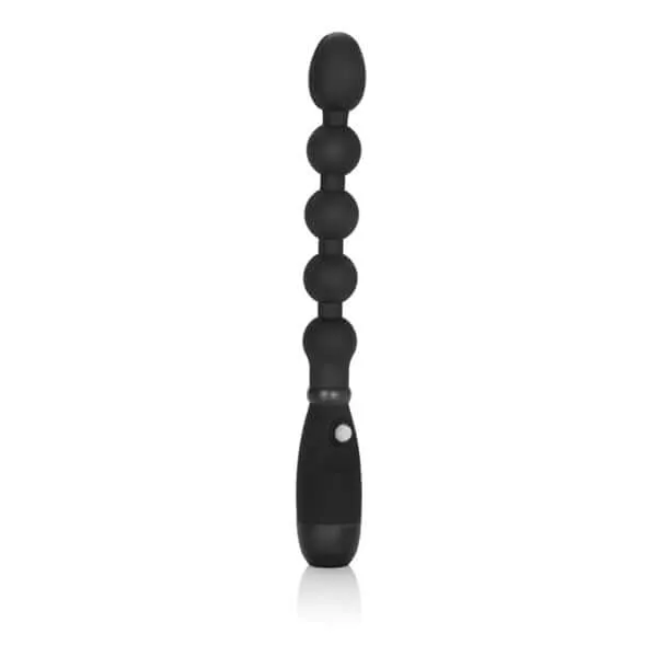 Anal Booty Call Booty Bender Black Flexing Beaded Probe for Ultimate Pleasure California Exotic Novelties