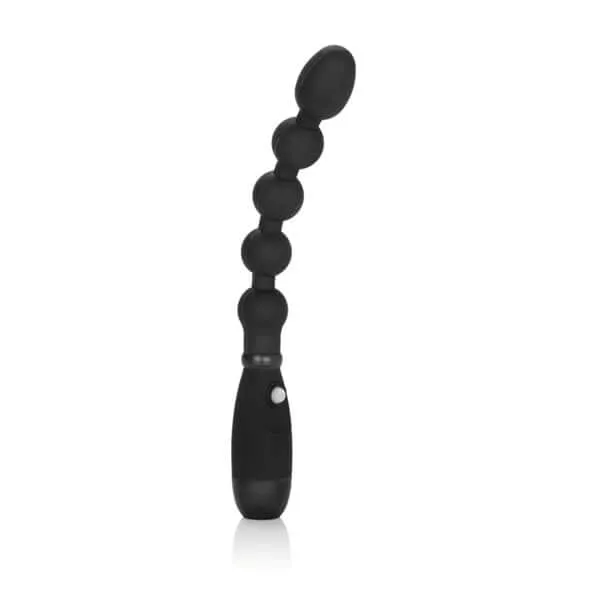 Anal Booty Call Booty Bender Black Flexing Beaded Probe for Ultimate Pleasure California Exotic Novelties