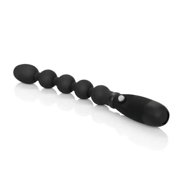Anal Booty Call Booty Bender Black Flexing Beaded Probe for Ultimate Pleasure California Exotic Novelties