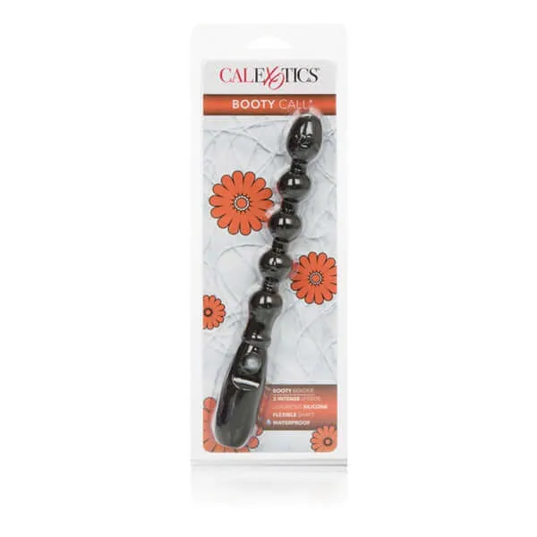 Anal Booty Call Booty Bender Black Flexing Beaded Probe for Ultimate Pleasure California Exotic Novelties