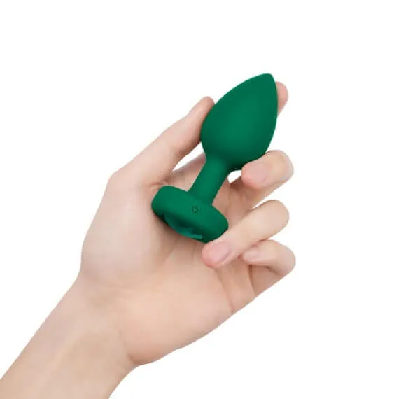BVibe Vibrating Jewel Plug Emerald Green ML Sparkling Anal Pleasure B Vibe Anal