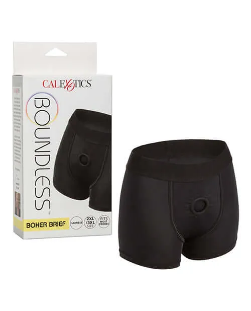 Boundless Boxer Brief Harness 2XL3XL Black Comfortable Supportive Harness California Exotic Novelties Female Sex Toys Boundless Boxer Brief Harness 2XL3XL Black Comfortable Supportive Harness California Exotic Novelties Female Sex Toys