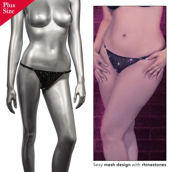 California Exotic Novelties Female Sex Toys Radiance Plus Size Crotchless Thong Panty Unleash Your Sensuality with Confidence