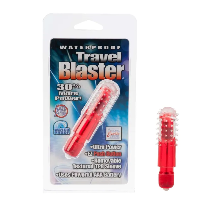 California Exotic Novelties Vibrators TRAVEL BLASTER RED WP