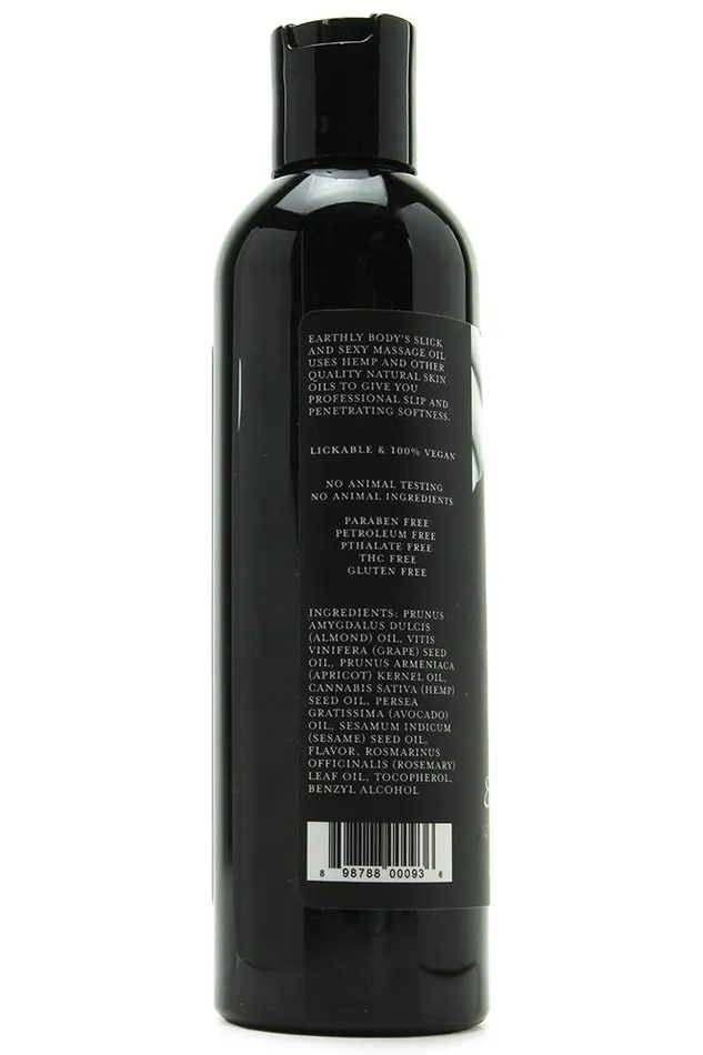 Couples Earthly Body Edible Massage Oil 8oz236ml in Strawberry