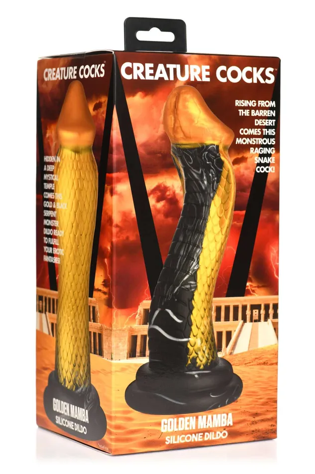 Creature Cocks Golden Mamba A Royal Silicone Dildo by XR Brands XR Brands Dildos