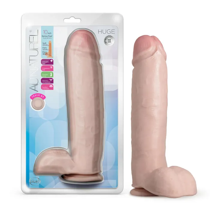 Dildos Blush Novelties Au Naturel Huge 10 inches Dildo Vanilla Light Skin Tone Realistic