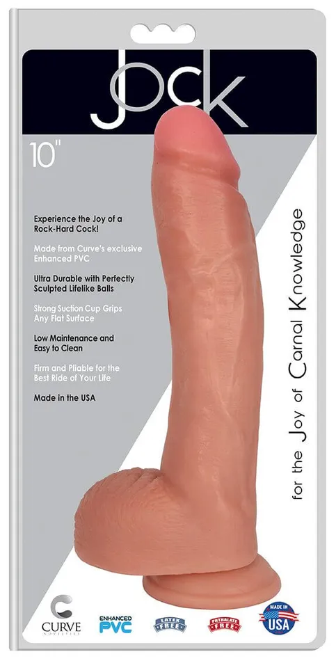 Dildos CURVE NOVELTIES Experience Pure Pleasure with the Jock 10Inch Dong with Lifelike Balls