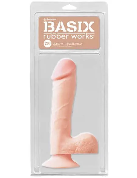 Dildos Pipedream Products Ballsy Light Skin Tone Beige Flesh Dong with Suction Cup 75 inches Realistic Dildo