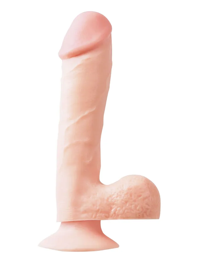 Dildos Pipedream Products Ballsy Light Skin Tone Beige Flesh Dong with Suction Cup 75 inches Realistic Dildo