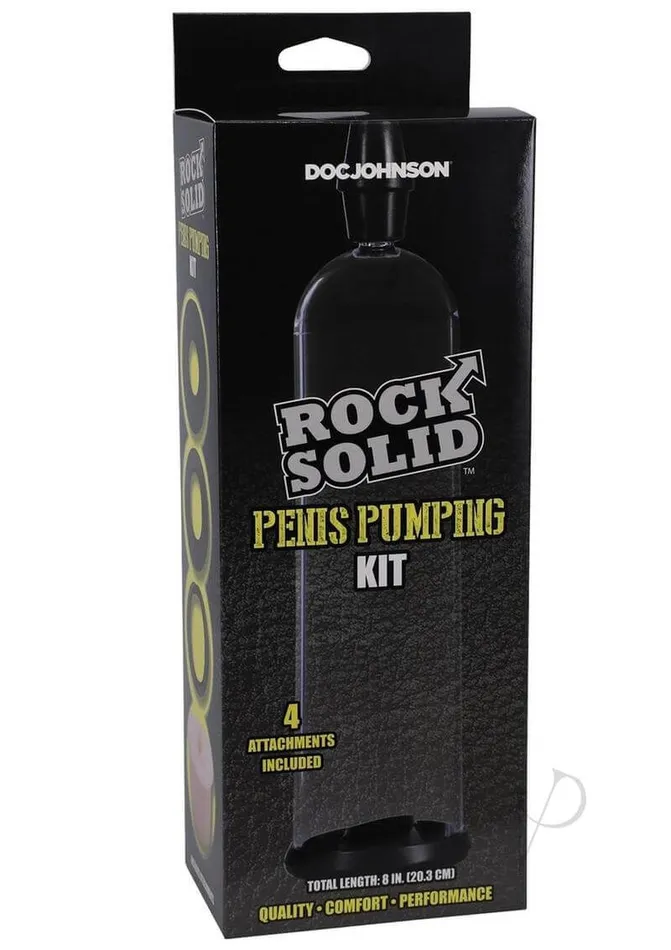 Doc Johnson Enterprises Male Sex Toys Rock Solid Penis Pump Kit for Bigger Thicker Erections Doc Johnson Enterprises Male Sex Toys Rock Solid Penis Pump Kit for Bigger Thicker Erections