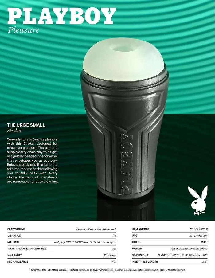 Evolved Novelties Explore Maximum Pleasure with Playboy The Urge Small Stroker Male Sex Toys