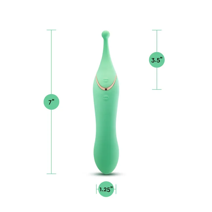 Female Sex Toys Blush Blush Collection Stella 7 Inch DualEnded Clitoral GSpot Vibrating Wand With Precision Stimulation In Green