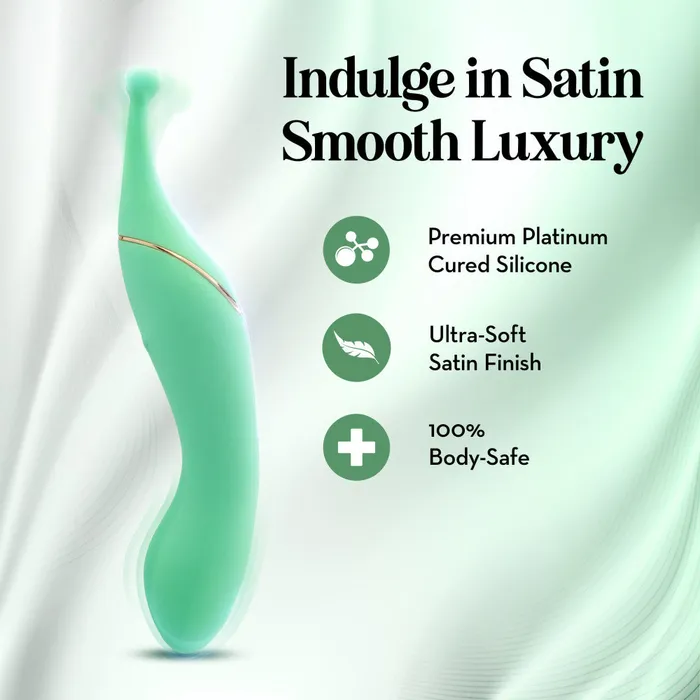 Female Sex Toys Blush Blush Collection Stella 7 Inch DualEnded Clitoral GSpot Vibrating Wand With Precision Stimulation In Green