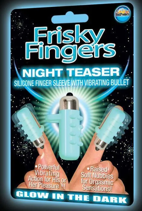 Female Sex Toys HOTT Products Frisky Fingers Glow in the Dark Vibrator