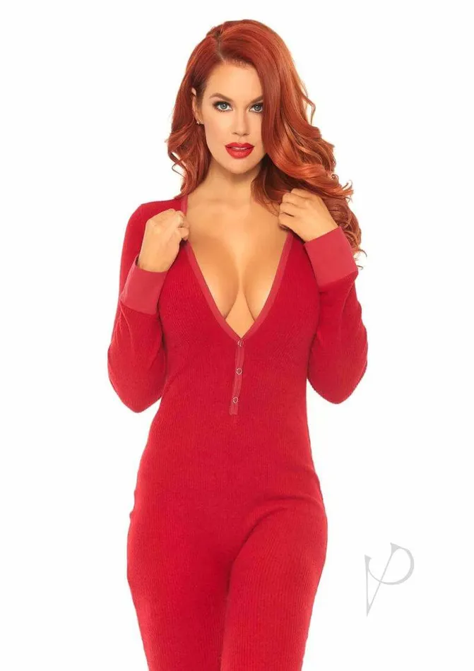 Leg Avenue Keepin Things Cozy Long Johns Red ExtraLarge UltraSoft Ribbed Onesie with DeepV Back Flap Leg Avenue Inc Male Sex Toys Leg Avenue Keepin Things Cozy Long Johns Red ExtraLarge UltraSoft Ribbed Onesie with DeepV Back Flap Leg Avenue Inc Male Sex Toys