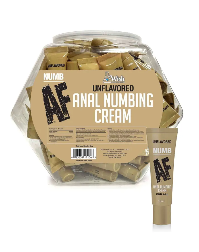 Little Genie Enhancers Numb AF Fishbowl 65 Pack Anal Desensitizer Gel Unflavored 10ml Little Genie Enhancers Numb AF Fishbowl 65 Pack Anal Desensitizer Gel Unflavored 10ml