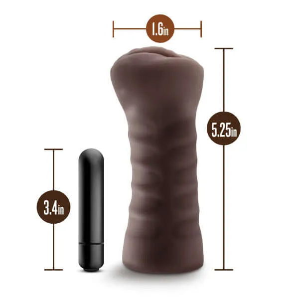 Male Sex Toys Blush Novelties Hot Chocolate Alexis Brown Vibrating Vagina Stroker