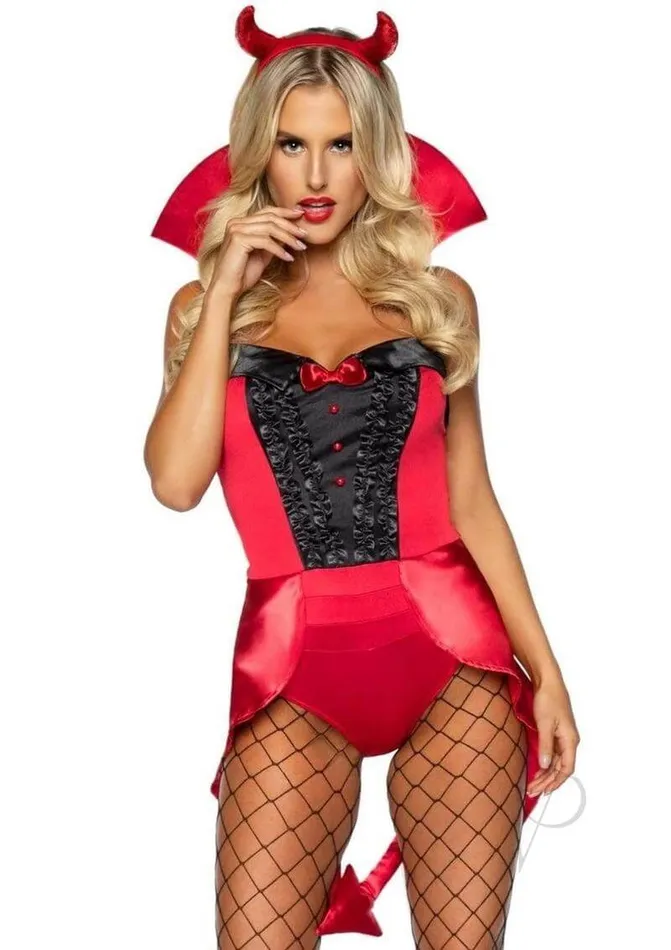 Male Sex Toys Devilish Darling Devil Costume Large 3Piece Sexy Devil Outfit by Leg Avenue Leg Avenue Inc