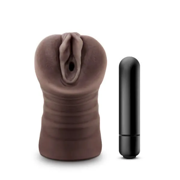 Male Sex Toys Hot Chocolate Brianna Brown Vibrating Vagina Stroker Realistic Pleasure with Ribbed Sensation Blush Novelties